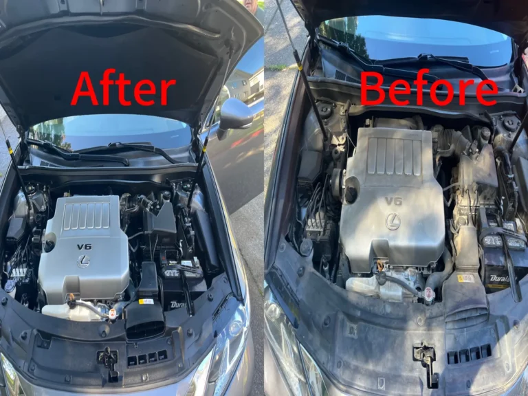 Before and after interior car detailing transformation in Portland, Oregon by Equal Autos Premium Detailing showing deep cleaning and restoration results.